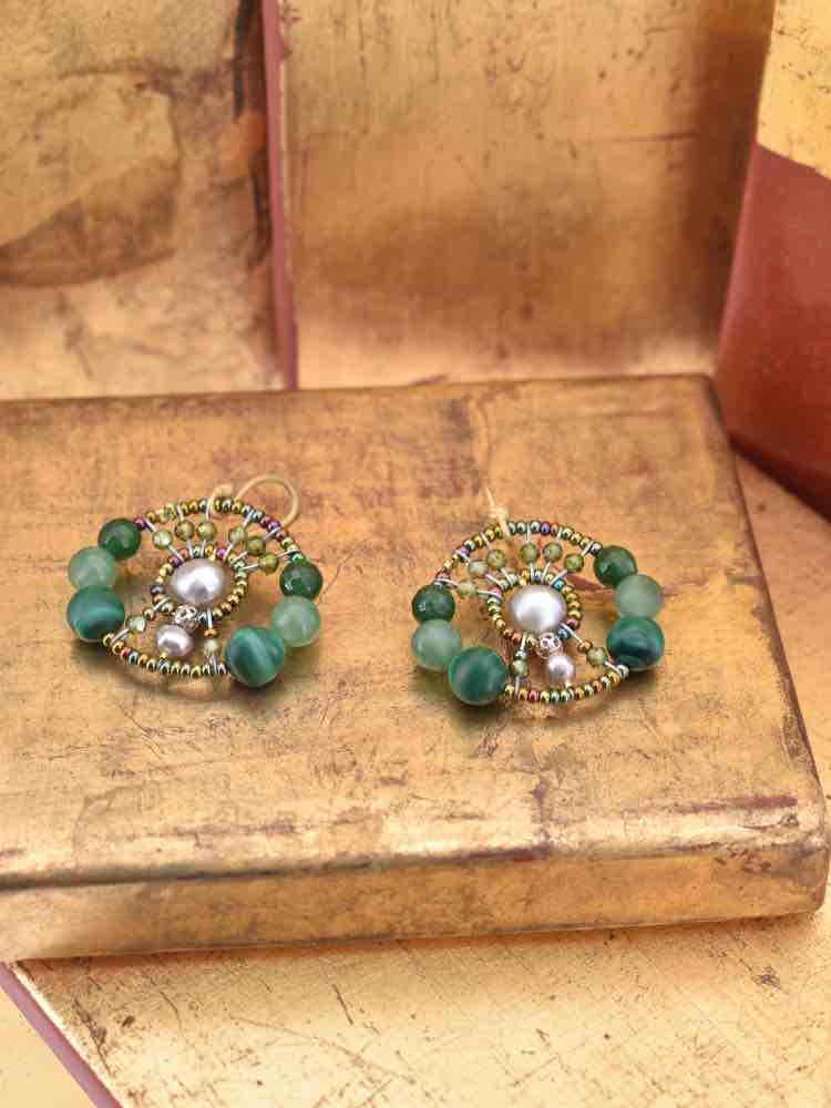 Earrings-Shinju-Small-Green-Ziio-Jewels Earrings-Shinju-Small-Green-Ziio-Jewels